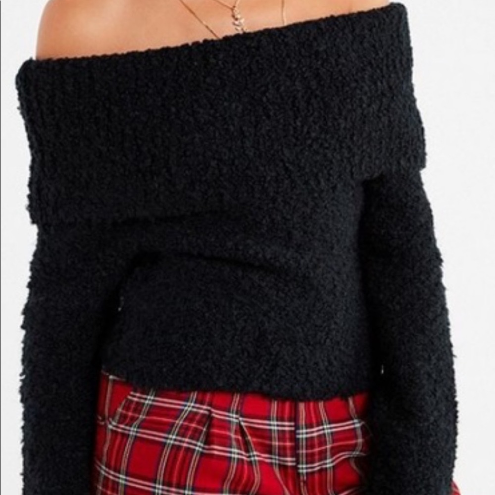 NWT black off the shoulder sweater